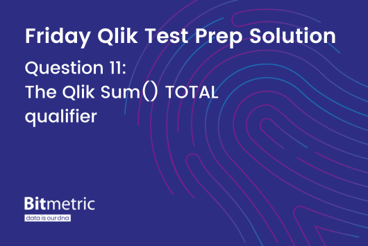 Learn how to use the TOTAL qualifier in the Qlik Sum() function