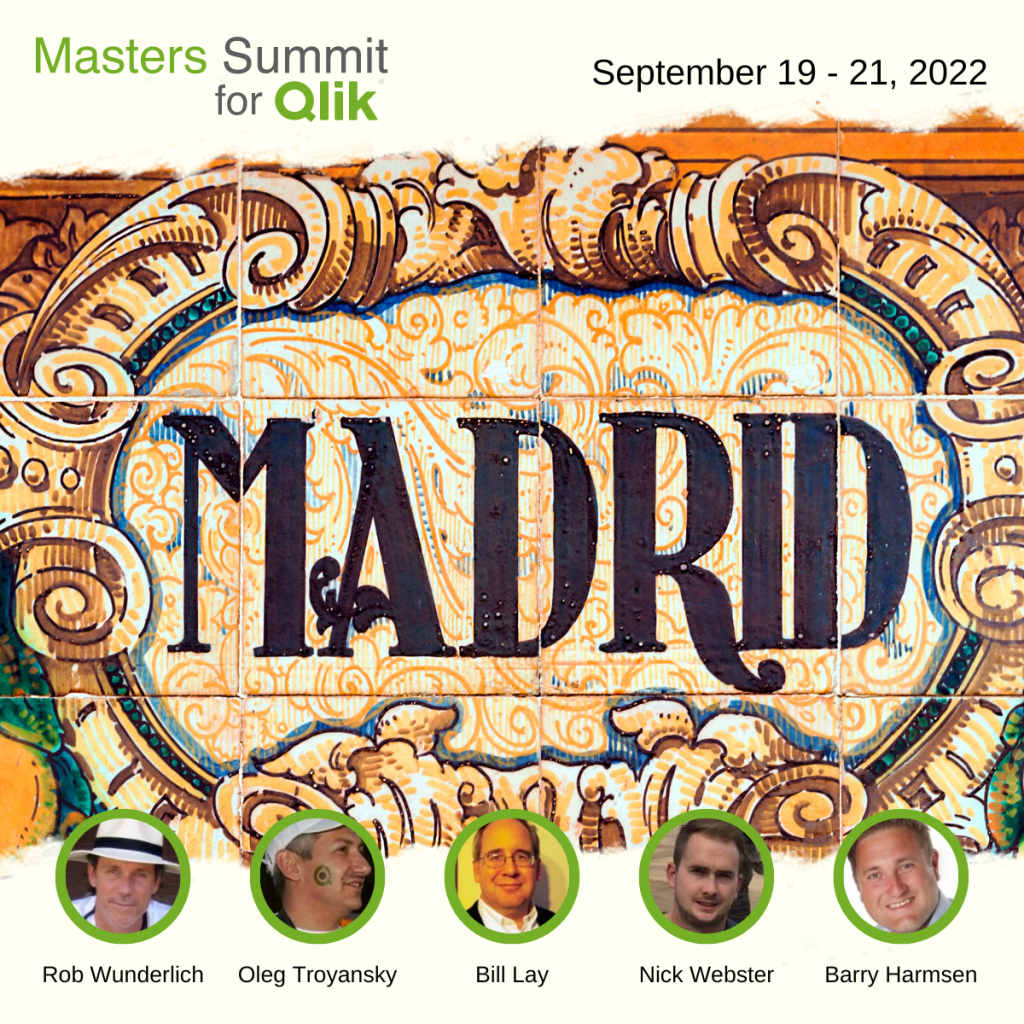 Masters Summit for Qlik - Madrid - September 19 - 21, 2022