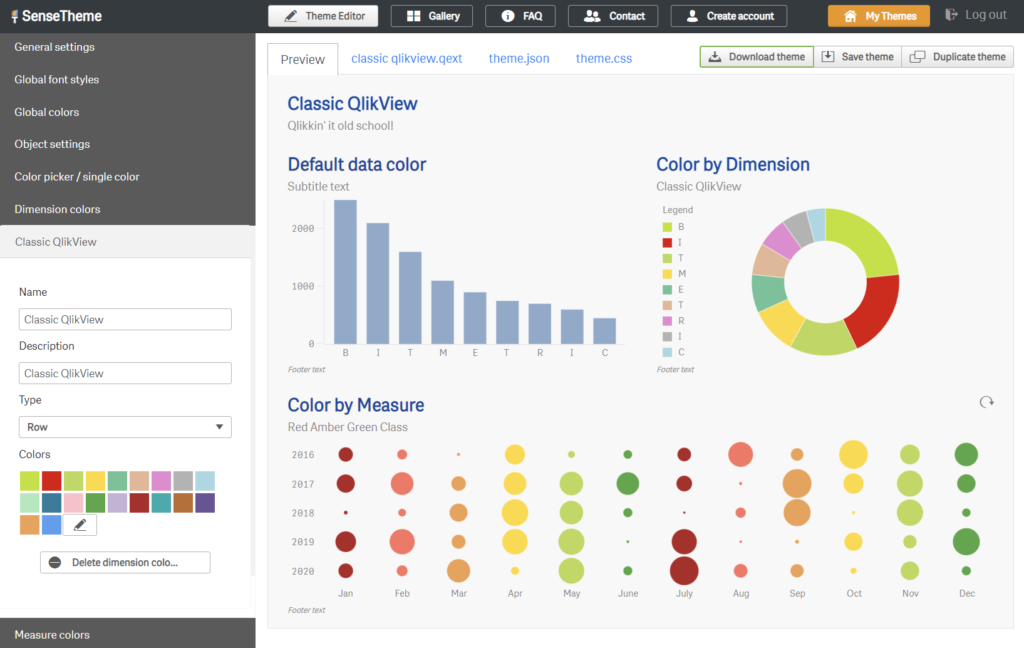 SenseTheme: a free, online editor for Qlik Sense themes