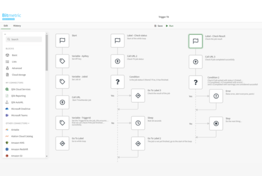 Trigger TimeXtender jobs with Qlik Application Automation