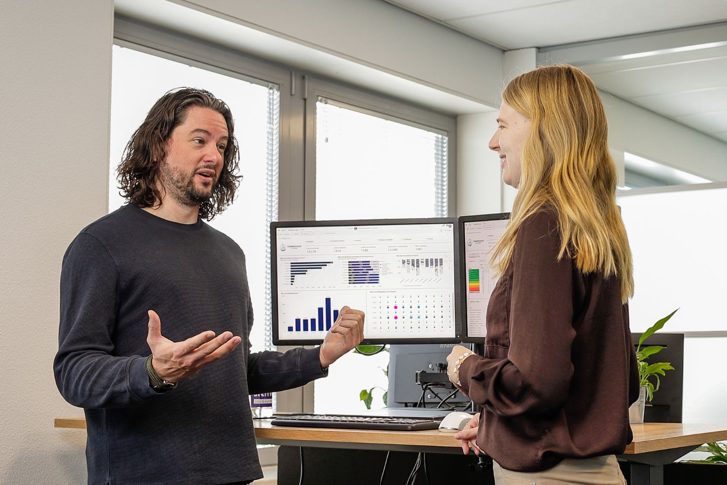 Bitmetric Consultants discussing a Qlik dashboard